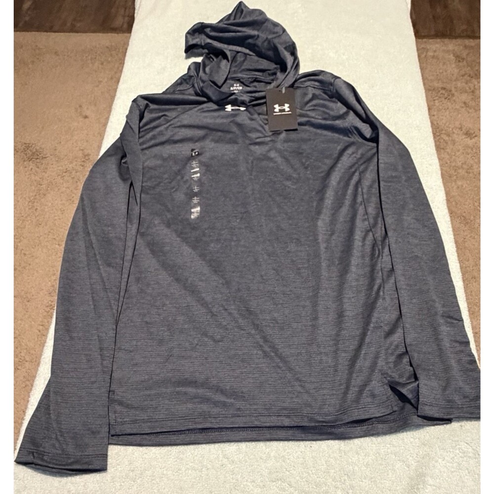 Under Armour Mens Tech Vent Hoodie Small Blue Loose Lightweight Training NWT